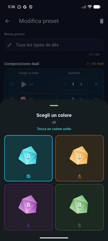 Colore per dado